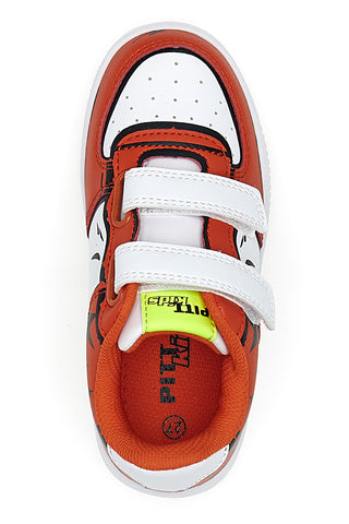 Sneakers Bianche e Arancioni Con Strappi Pitt Kids 201195