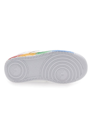 Sneakers Bianche Con Stampa Colorata Pitt Kids 191562