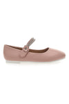 Rosa Ballerinas mit Strasssteinen und Blumenapplikation Pitt Kids 392450