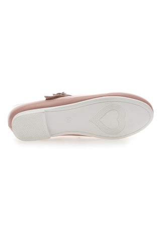Rosa Ballerinas mit Strasssteinen und Blumenapplikation Pitt Kids 392450