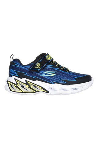 Schwarze und blaue Turnschuhe mit Skechers Lights Storm 2 Bolt-Brights