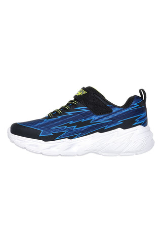 Schwarze und blaue Turnschuhe mit Skechers Lights Storm 2 Bolt-Brights