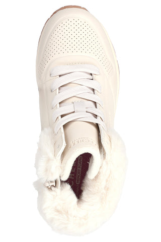 Sneakers mid-cut bianco imbottito con cerniera SKECHERS UNO FALL AIR
