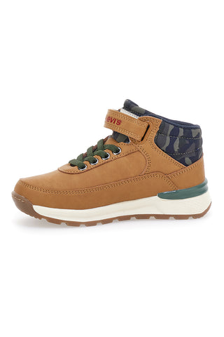 Sneakers mid-cut marroni con velcro LEVI'S ASCOT MINI