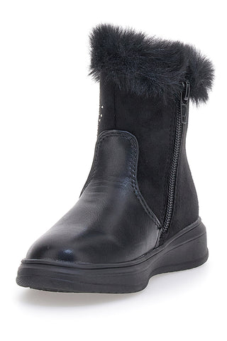 Schwarze Pelzstiefeletten Danke 1624