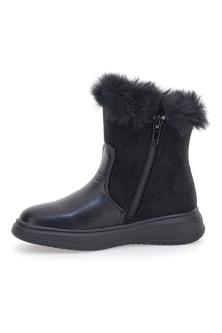 Schwarze Pelzstiefeletten Danke 1624