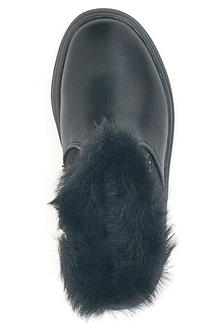 Schwarze Pelzstiefeletten Danke 1624