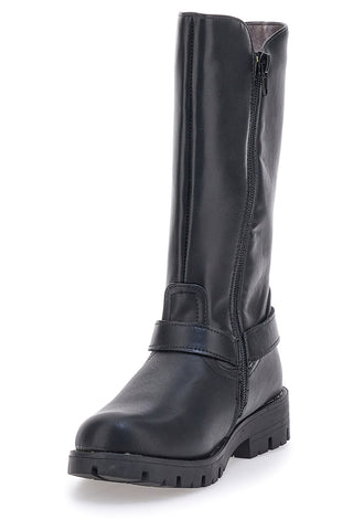 Schwarze Stiefel mit seitlichem Reißverschluss Danke 1714