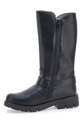 Schwarze Stiefel mit seitlichem Reißverschluss Danke 1714