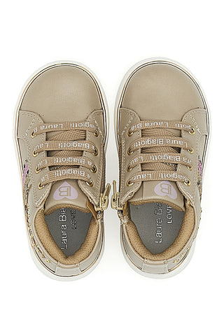 Sneakers Beige Con Dettagli Dorati Laura Biagiotti 92929335