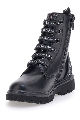 Schwarze Anfibi mit seitlichem Reißverschluss LAURA BIAGIOTTI 94109383