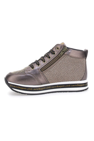 Sneakers Nere metalliche con brillantini laterali LAURA BIAGIOTTI 87129385
