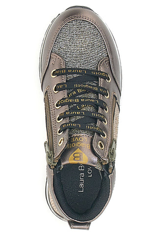 Sneakers Nere metalliche con brillantini laterali LAURA BIAGIOTTI 87129385