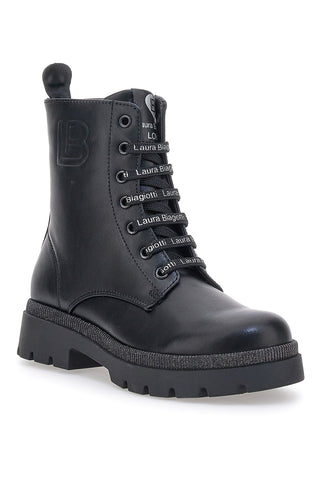 Schwarze Kampfstiefel mit seitlichem Reißverschluss Laura Biagiotti 93119396