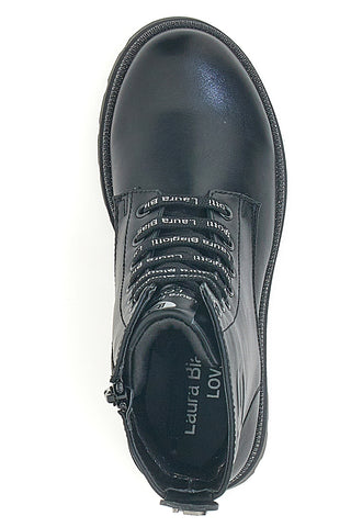 Schwarze Kampfstiefel mit seitlichem Reißverschluss Laura Biagiotti 93119396