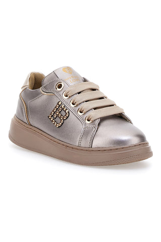 Taupefarbene Sneakers mit Metallic-Effekt LAURA BIAGIOTTI 93939376 