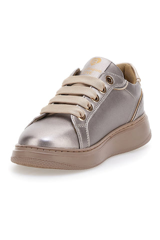 Taupefarbene Sneakers mit Metallic-Effekt LAURA BIAGIOTTI 93939376 