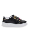 Sneakers Nere Con Applicazioni Floreali sui Lacci Grazie Girl 153917