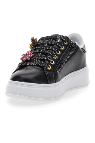 Sneakers Nere Con Applicazioni Floreali sui Lacci Grazie Girl 153917