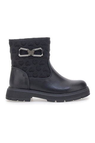 Schwarze Stiefeletten mit Reliefmuster DANKE 39P249W