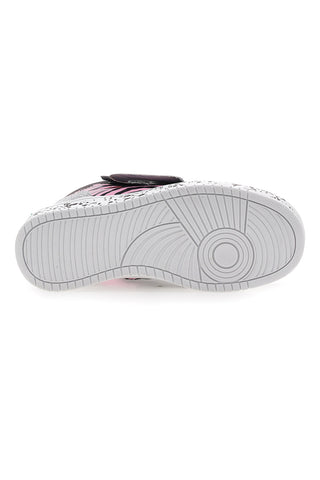 PITT KIDS K22186 Schwarze, rosa und silberne High-Top-Sneaker mit seitlichem Reißverschluss