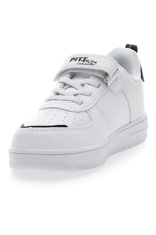 Sneakers bianche con stampa colorata Pitt Kids K22355