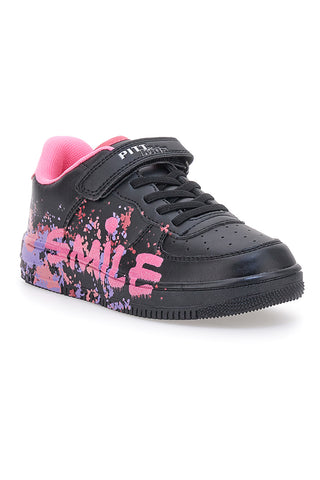 Sneakers nere e rosa con stampa colorata PITT KIDS K191562