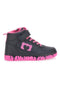 Sneakers Alte Nere e Fuxia con Cerniera Laterale e Lacci Elastici PITT KIDS K22186
