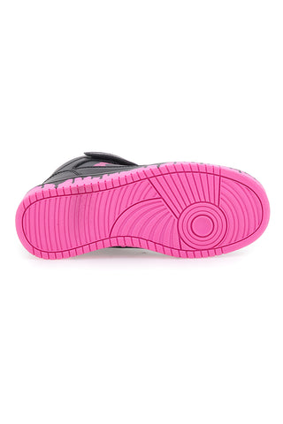 Sneakers Alte Nere e Fuxia con Cerniera Laterale e Lacci Elastici PITT KIDS K22186