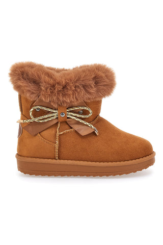Kamelfarbene Stiefeletten mit Fell PITTARELLO LOVE JRX21BAM2