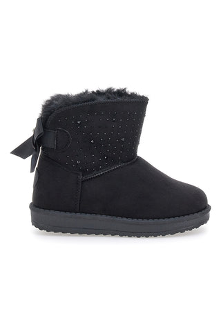Schwarze Pelzstiefeletten mit Glitzer PITTARELLO LOVE BTY81