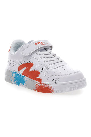 Sneakers Bianche con Dettagli Colorati PITT KIDS K191562