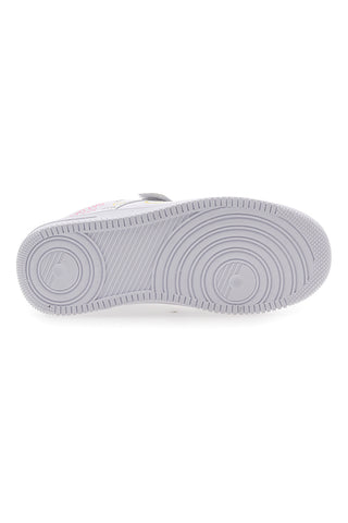 Sneakers Bianche con Velcro e Dettagli Colorati PITT KIDS K191562
