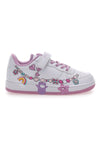Sneakers Bianche con Disegni Colorati Rosa PITT KIDS K191562