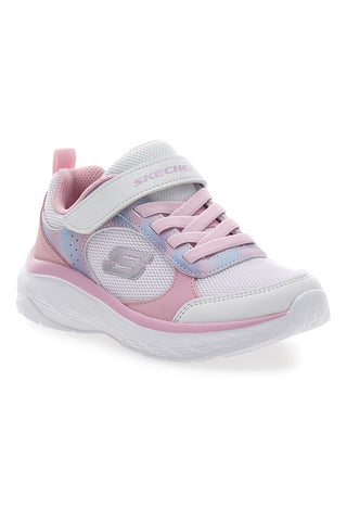 Sneakers Bianche e Rosa con Chiusura a Velcro SHECKERS BOUNDLESS-WATERCOLOR BLUR