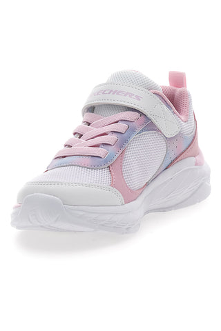Sneakers Bianche e Rosa con Chiusura a Velcro SHECKERS BOUNDLESS-WATERCOLOR BLUR