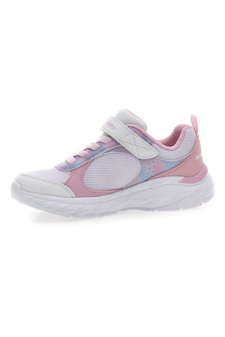 Sneakers Bianche e Rosa con Chiusura a Velcro SHECKERS BOUNDLESS-WATERCOLOR BLUR