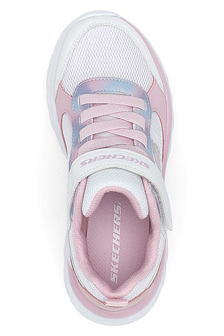 Sneakers Bianche e Rosa con Chiusura a Velcro SHECKERS BOUNDLESS-WATERCOLOR BLUR