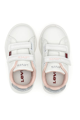 Sneakers Bianche e Rosa con Velcro LEVI'S BELL JR MINI