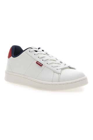Sneakers Bianche con Dettagli Rossi e Blu LEVI'S BELL JR