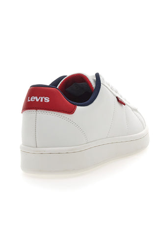 Sneakers Bianche con Dettagli Rossi e Blu LEVI'S BELL JR
