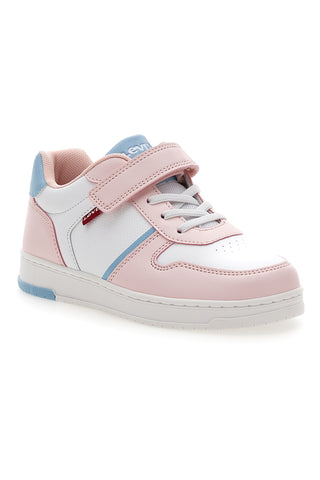 Sneakers Bianche e Rosa con Tomaia Traforata e Velcro LEVI'S 3004