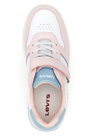 Sneakers Bianche e Rosa con Tomaia Traforata e Velcro LEVI'S 3004