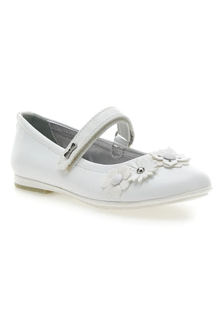 Ballerine Bianche con Cinturino e Clip con Fiori LAURA BIAGIOTTI AG17081