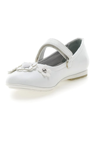 Ballerine Bianche con Cinturino e Clip con Fiori LAURA BIAGIOTTI AG17081
