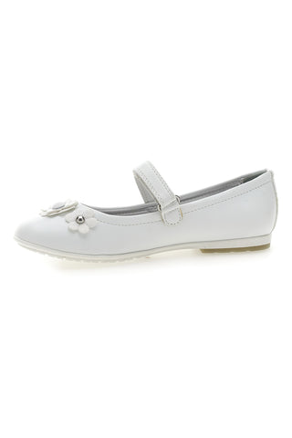 Ballerine Bianche con Cinturino e Clip con Fiori LAURA BIAGIOTTI AG17081
