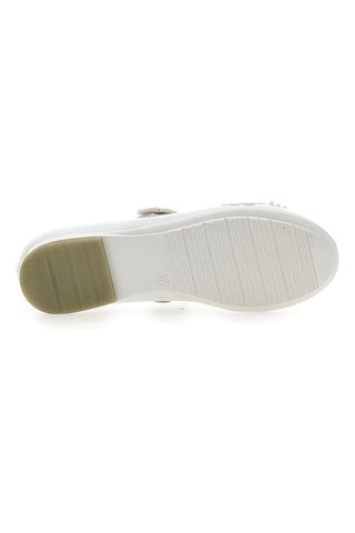 Ballerine Bianche con Cinturino e Clip con Fiori LAURA BIAGIOTTI AG17081