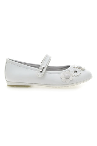 Ballerine Bianche con Cinturino e Soletta in Vera Pelle LAURA BIAGIOTTI AG17081