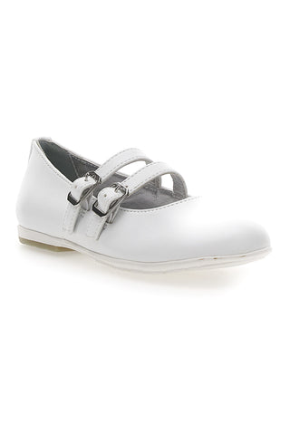 Weiße Ballerinas mit Riemen Laura Biagiotti AG17071