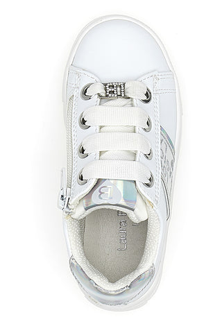 Weiße Sneakers mit seitlichem Reißverschluss LAURA BIAGIOTTI AGI7048